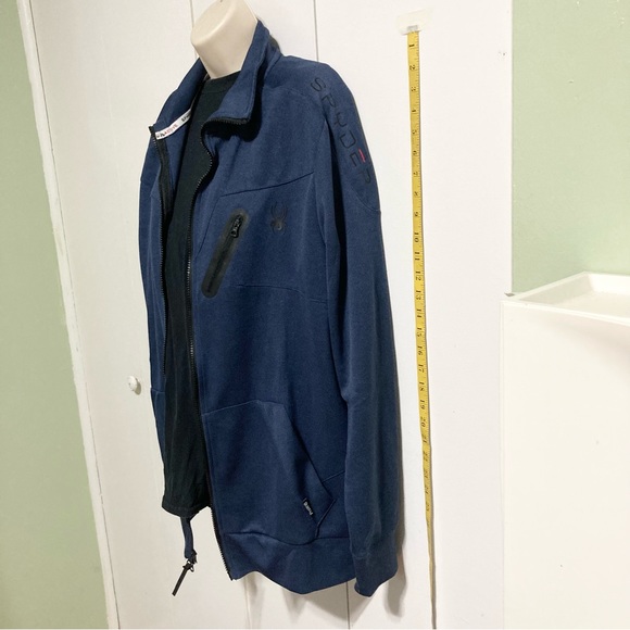 SPYDER Active Full Zip Jacket Blue Mens Large NEW - Picture 5 of 16